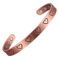 Wholesale Women's Adjustable Copper Bracelet Magnetic Heart Design Therapy Jewelry for Arthritis Pain Relief Fashionable Bangle MegaBDM