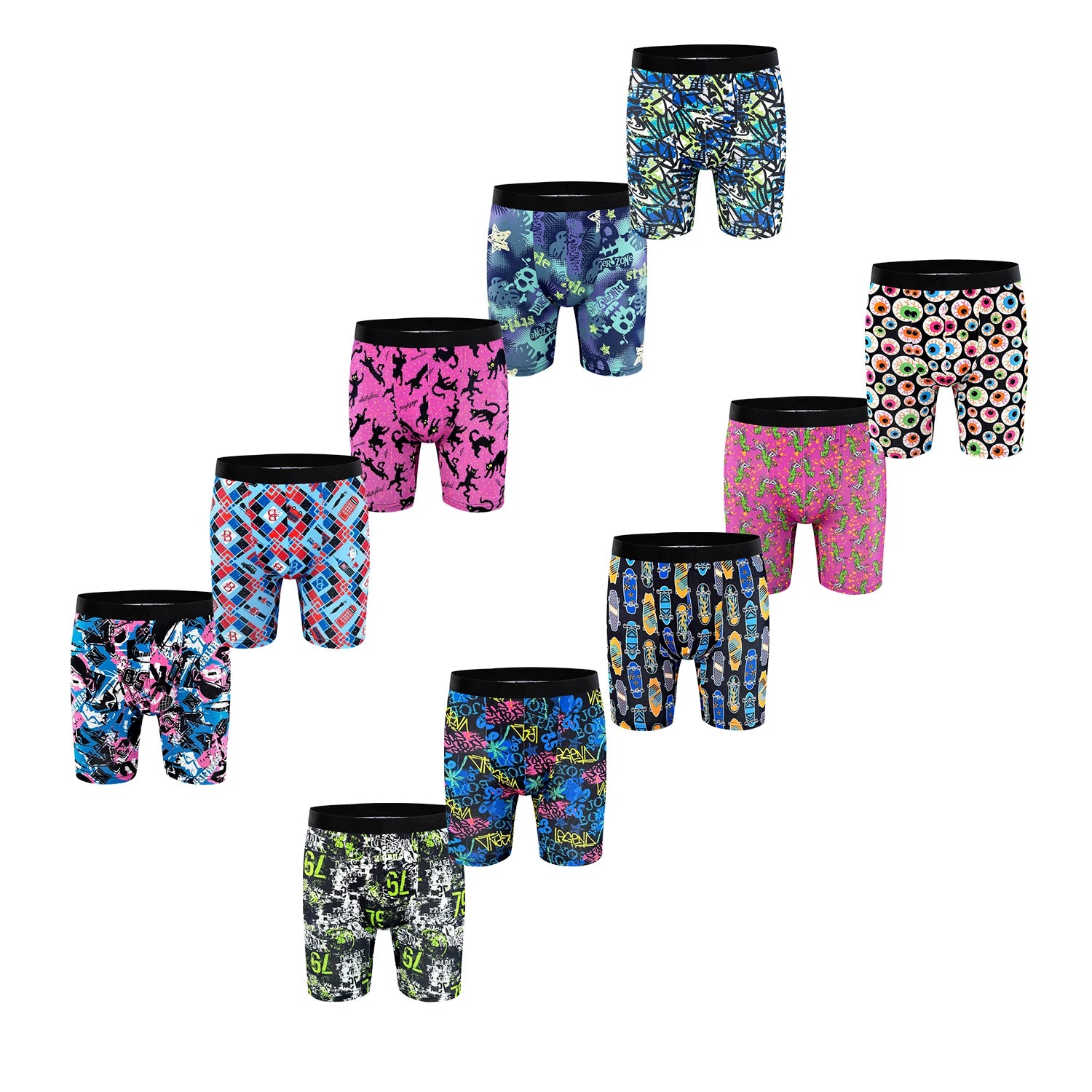 2024 Custom Men's Plus Size Casual Underwear New Year Printed Shorts and Sport Briefs Boxers