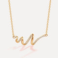 2025 New Simple Palpate Heart Delicate Water Ripple Zircon Necklace Gifts for Women to My Daughter