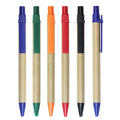 ABS Environmental protection Kraft Paper Press Ballpoint Pen Custom logo Paper Tube Pen Office Stationery Gift Wholesale Pen