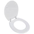Modern Quality White Closed Front Toilet Seat Cover Zinc Alloy Hinges Soft Close Quick Release Watermark Bathroom Use (MDF
