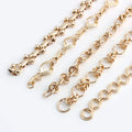 New Purse Metal 100cm Crossbody Gold Thick Chunky Girls Shoulder Chain Strap for Ladies Handbag