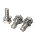 Factory Stock DIN933/DIN931 SS316L Stud Bolts with Nuts and Washer Machine Bolts in M6 M12 M10 M5 Thread Sizes Hex Head