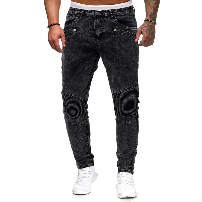 Hot Sale Blue Denim Jeans Men High Waist Jeans Men's Jeans for Men