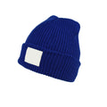 100% Acrylic Custom Eco Friendly Environmentally Sustainable Material Woven Label  Unisex Winter Warm Skull Beanie Knitted Hats