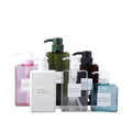 150ml 250ml  Customizable Logo Blue Amber Nordic Style Square Shape Replaceable Pump PETG Luxury Moisturiser Square Bottle
