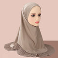 Magnetic Pins Mousseline Fashionable Medina Silk New Prayer Khimar Hijabs With Niqab Turquie Design 2023 for Women