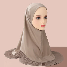 Magnetic Pins Mousseline Fashionable Medina Silk New Prayer Khimar Hijabs With Niqab Turquie Design 2023 for Women