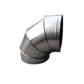 Customized 90 Degree Spiral Air Duct Elbow Fittings 304 Stainless Steel Rainproof Reduced Diameter 45 Elbow Welding