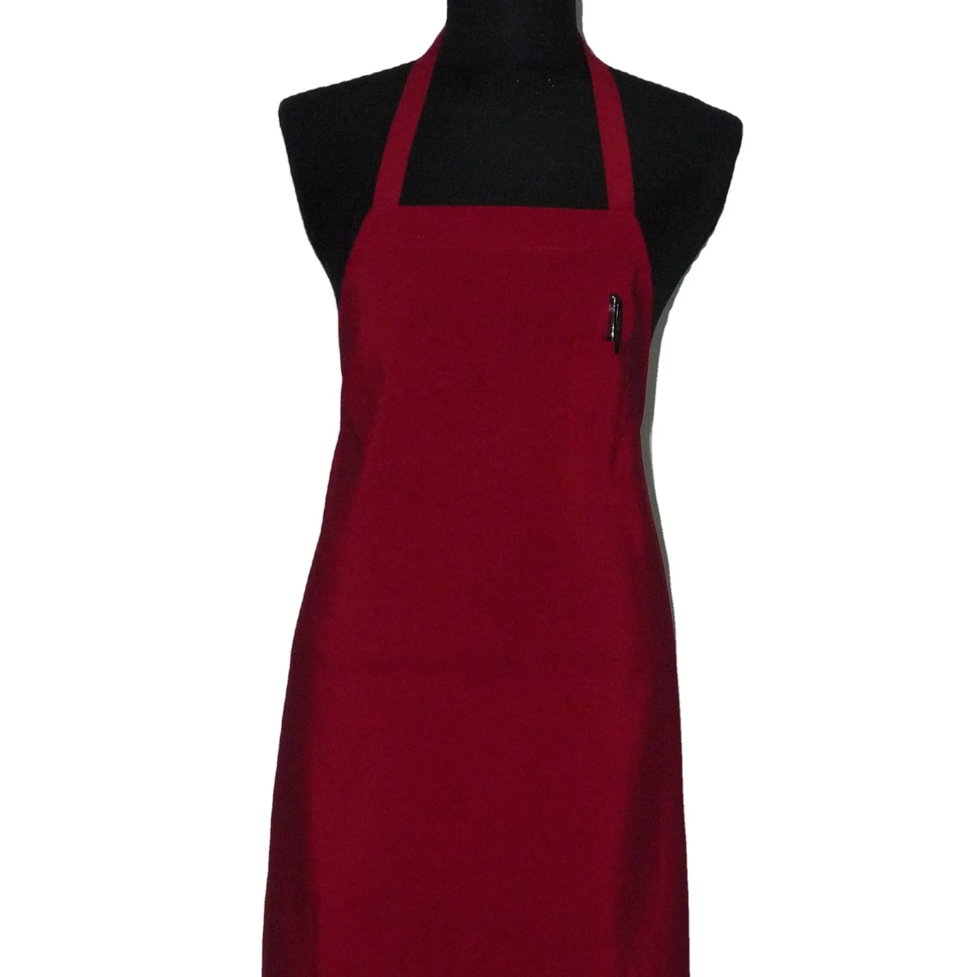 HQ Filament Spun Polyester Bib Apron With One Pencil Pocket for Kitchen Crafting BBQ Drawing Outdoors Commencial Laundry Center