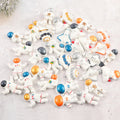 Good Quality Bulk Stock Aerospace Theme Flying Saucer Spacecraft Rocket Design Flatback Resin Cabochons