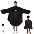 KEFEI Wholesale Waterproof Haircut logo Barber Hairdressing Black Aprons Gown Custom Salon Cape