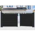 Black Aluminum Louver Fencing Gates