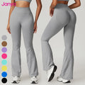 Janya 2025 High Waist Sports Workout Leggings Breathable Gym Fitness Pants Scrunch Butt Seamless Flare Yoga Girls Spandex