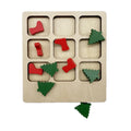 Tailai TIC TAC Toe Wooden Board Game Polished Multifunction Family Christmas Gift for Kids