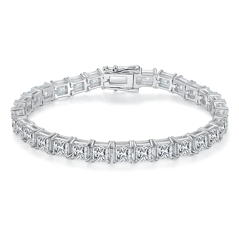 SGARIT Wholesale Jewelry S925 Silver Moissanite Tennis Bracelet Princess Cut Perfect Gift Diamond Tennis Bracelet for Women