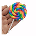 Rainbow Spiral Lollipop Resin Charms Cute Candy Pendants for DIY Girls Jewelry Keychain Crafts Accessories
