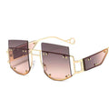 Free Sample Rivet Vintage Sunglasses Women Luxury Sunglasses Men Fashion Big Frame Retro Sun Glasses Super Star Eyewear UV 400 Protection