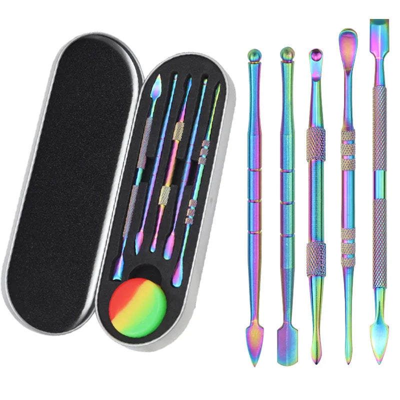 FOCSTAR Stainless Steel Nail Care Tools Cuticle Peeler Scraper to Remove Polish Cuticle Pusher and Spoon Nail Cleaner (BT6067)