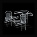 Transparent Triangle Duck Beak Pipe Fitting Water Inlet Fish tank Bottom Accessories Plumbing Fitting