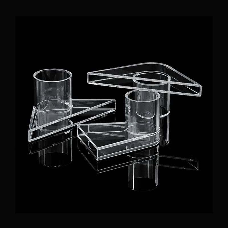 Transparent Triangle Duck Beak Pipe Fitting Water Inlet Fish tank Bottom Accessories Plumbing Fitting
