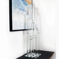 New 7 Arms Crystal Glass Wedding & Christmas Handmade Candelabra Centerpiece Candle Holders Cylinder Cover-Phoenix Brand Sale