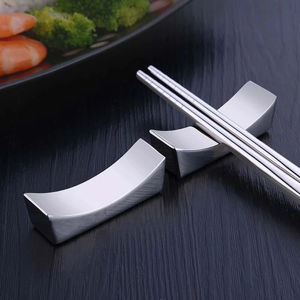 Chopsticks Spoon Pillow Shape Rack Stainless Steel Chopsticks Holder Portable Chopstick Rest