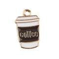 AA0165990 Coffee Oil Enamel DIY Charms for Bag Earring Necklace Jewelry Making Handmade Pendant
