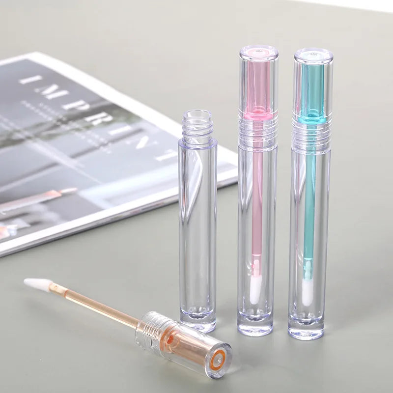 2025 Custom Empty Cosmetic Tubes Private Label Round Lip Gloss Container Square Shape Plastic Tube