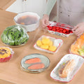 100pcs Disposable Food Cover Plastic Wrap Elastic Food Lids Storage Kitchen Fresh Keeping Saver Bag for Fruit Bowls Cups Cover