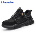 GUYISA Work Boots Steel Wire Fabric Mesh Upper Safety Shoes with Rubber and Plastic Outsole for Outdoor Use