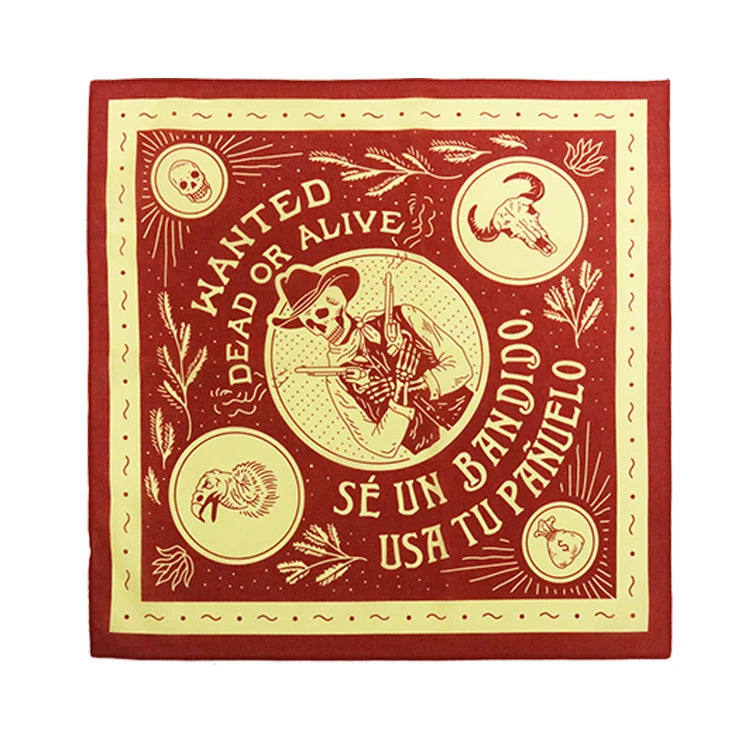 Hot Customizable Cotton Bandana Square Cotton Multifunctional Custom Design Cotton Bandana