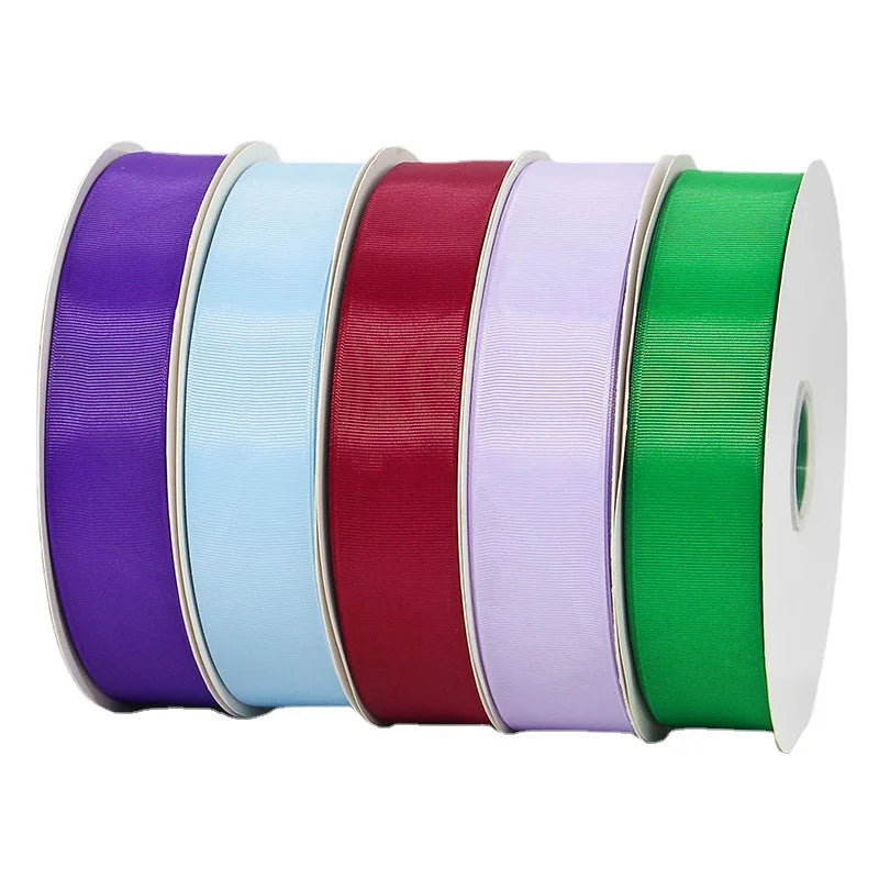 Eco-friendly Solid Color Polyester 1.5 Inch Grosgrain Ribbon 38mm 100yrds