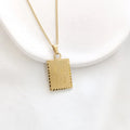 MICCI 18K Gold Plated Plain Gold Figure Face Body Pendant Non Tarnish Free Gold Stainless Steel Necklace