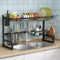 Modern 2-Layer Metal Dish Plate Drainer Over-the-Sink Kitchen Rack Counter Cheap Storage Kitchen Bathroom OEM Design Available
