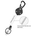 Multifunctional Heavy Duty Easy Pull Rell Buckle Steel Cable Anti-Lost Badge Holder Strong Carabiner Retractable Key Chain