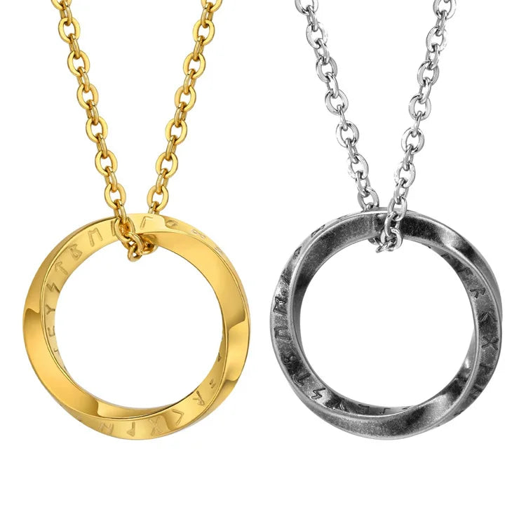 Trend Jewelry love Necklace Gold Plated Twisted Hoop Pendant Necklace