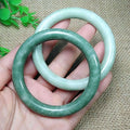 Wholesale Price Fashion Natural Stone  Round Thin Delicate Green Jade  for Women 2020