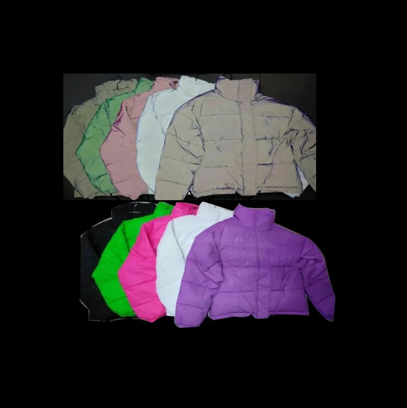 Hi Vis Purple Colorful Washable Silver Reflective 100% Polyester Nylon Woven Fabric Rolls for Fashion Puffer Jacket Clothes