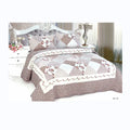 3-Piece European Quilted Coverlet Bedspread Floral Pattern Microfiber Cotton for Home Use