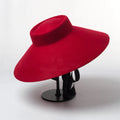 X1268 Wide Brim Wool Hat Wool Top Caps Red Wool Felt Hats Unisex Felt Homburg Hat