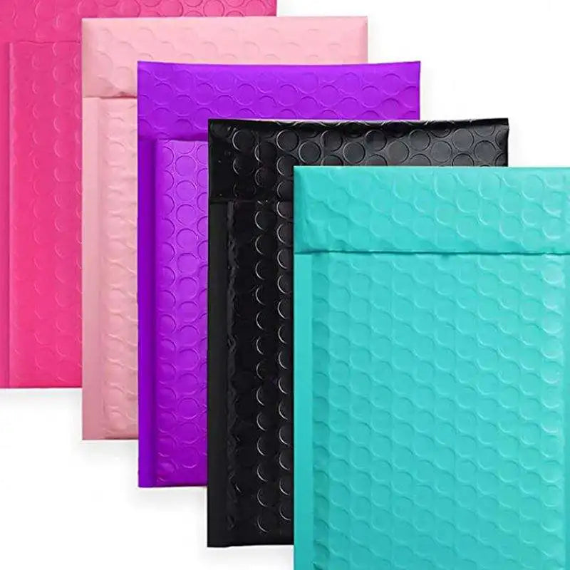ZGCX Colorful Poly Bubble Mailer Envelope Packaging Bags-Shock Resistant Waterproof Eco-friendly for Cosmetic & Perfume