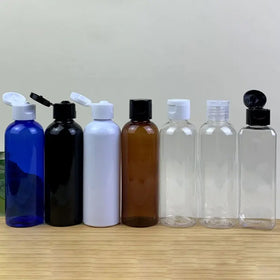 Transparent Plastic Body Lotion Squeeze Bottle Lash Shampoo and Conditioner Pet Empty Bottle With Flip Top Cap Water Bottle