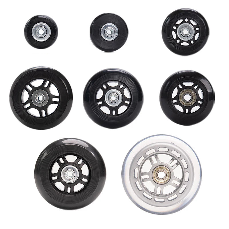 Silent PU Wheel with Bearing Luggage Wheesl Parts Wearable PU Wheel Replacement Parts Wheels for Suitcase