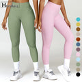 Custom Quick Dry High Waisted Fitness Pants New Style Solid Pattern Yoga Leggings for Running Skin Friendly and Lift Buttocks