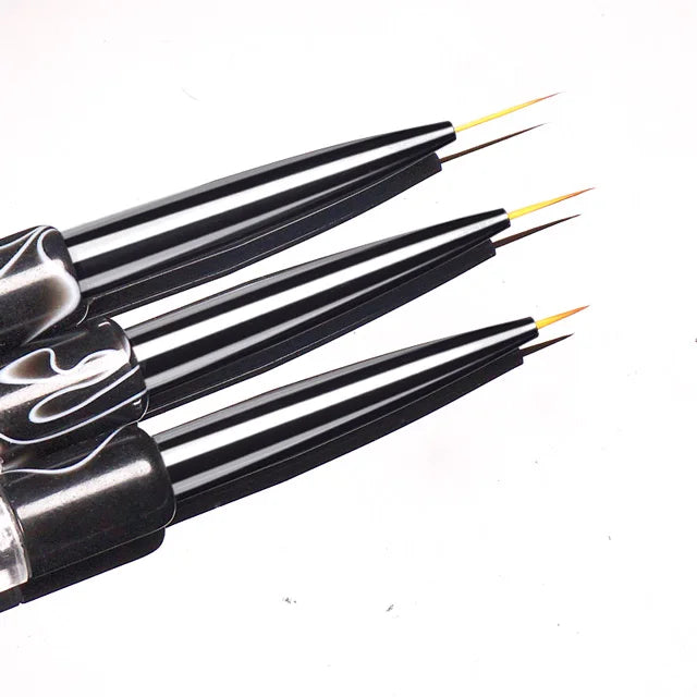 Meellyse DIY Nail Art Flower Drawing Fan Brush Wire Color Pen with Plastic Handle for Nail Shops Dotting