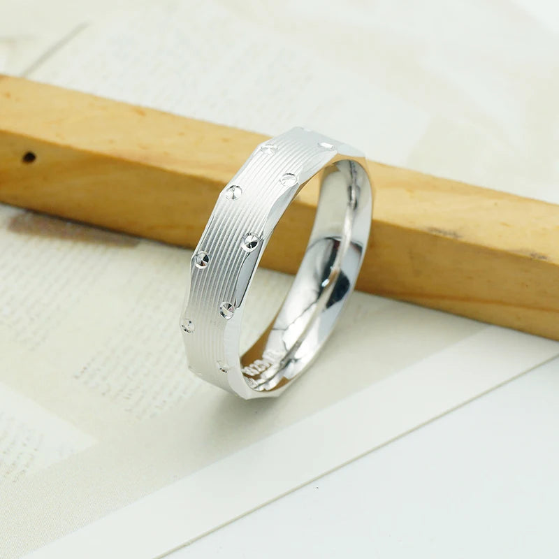 Wholesale Hot Style Men Rings S925 Silver Jewelry Stripe Band Rings Men Ring