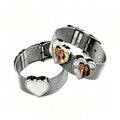 Sublimation Blanks Heart Bracelets Heat Transfer Blank with Metal for DIY Jewelry Making