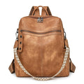 0901 Four Colors Custom Wholesale High College PU Leather Trend Female Ladies Girls Women Fashion Backpack