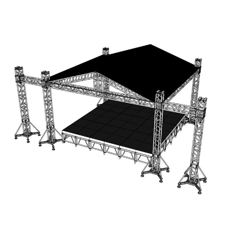 Lighting Event Bolt Spigot Stage Truss Roof System Aluminum Roof Truss System for Outdoor Events